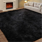 Plush Soft Long-Haired Area Rug – Machine Washable Warm Shaggy Carpet for Bedroom, Living Room, Kitchen & Bathroom, Multiple Colors, 5x8ft or 6x9ft