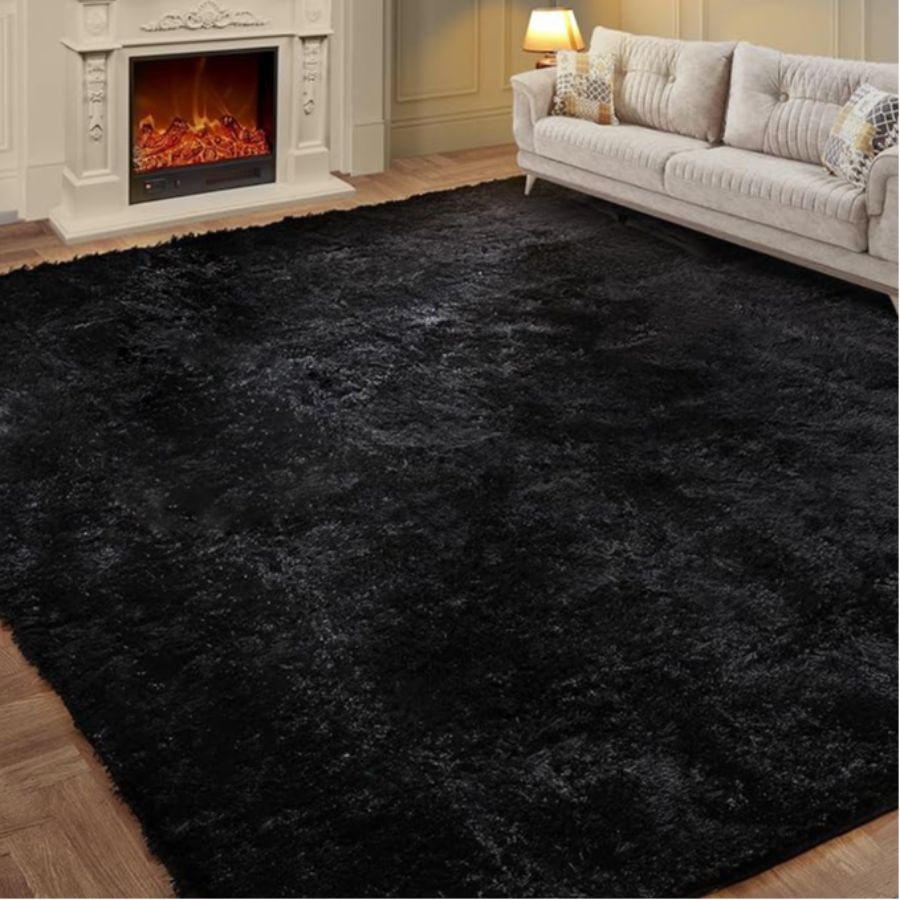 Plush Soft Long-Haired Area Rug – Machine Washable Warm Shaggy Carpet for Bedroom, Living Room, Kitchen & Bathroom, Multiple Colors, 5x8ft or 6x9ft