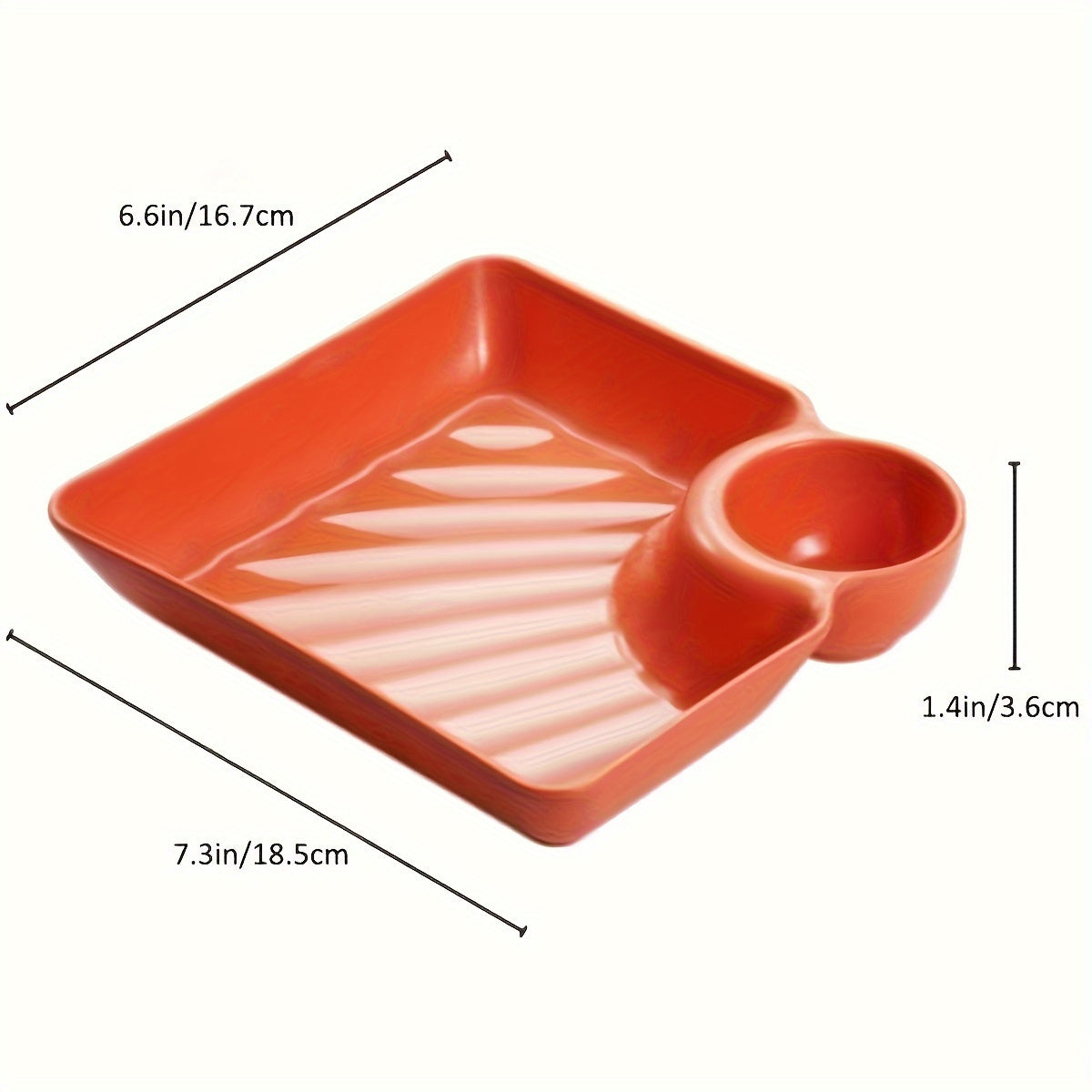 Colorful Serving Plates Set of 4 BPA-Free PP Snack Sushi Appetizer Plates with Dipping Sauce Dishes for Charcuterie Desserts Holiday Christmas Parties
