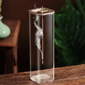 Glass Incense Holder with Sturdy Metal Base, Minimalist Incense Stick Holder for Meditation, Yoga & Spa, Elegant Home Decor Accent, Fits 0.1–0.4 Inch Sticks, Christmas Gift