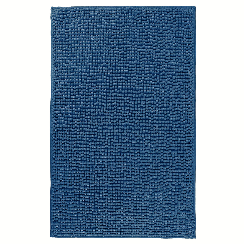 Chenille Bathroom Rug Extra Soft Absorbent Bath Mats for Bathroom Floor – Non-Slip, Water Absorbent, Machine Washable Bath Mat