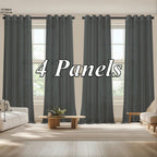 Sheer Curtains Semi Transparent Panels with Top Loop Pleated Header for Bedroom Living Room – Set of 2 or 4, 70-80G Lightweight Fabric, Multiple Sizes & Colors