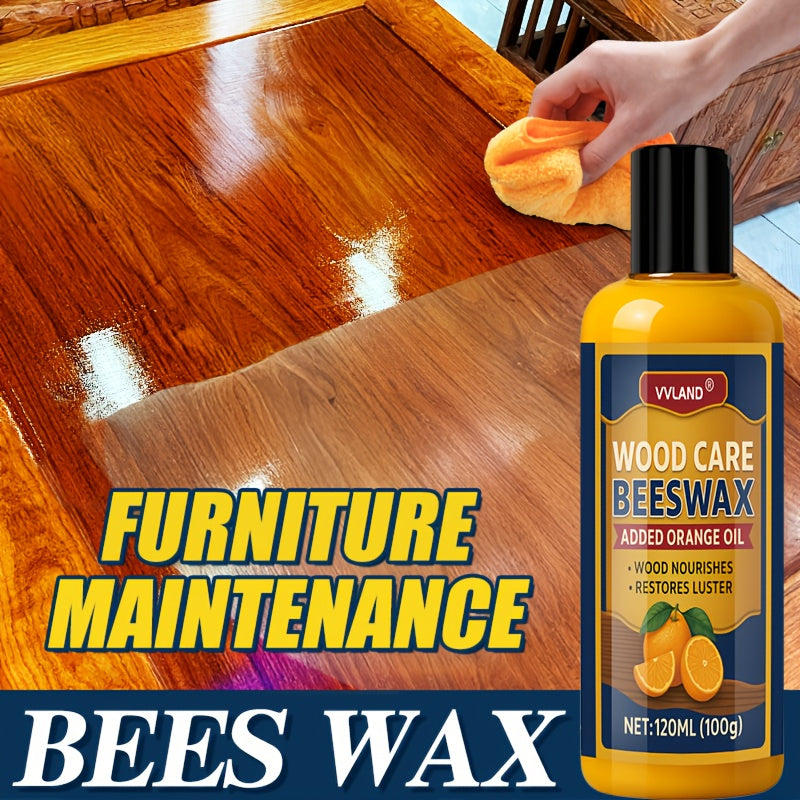 Wood Beeswax Polish Scratch Remover 2 Pack Nourishes Restores Wood Surfaces Floors Furniture Cabinets Cutting Boards Wood Care Wax with Towel