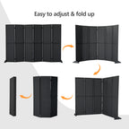 5 FT Freestanding Pegboard Room Divider | Wood Folding Privacy Screen & Display Board Organizer with Support Feet – White, Black, Natural, Grey | Craft Shows, Retail & Home