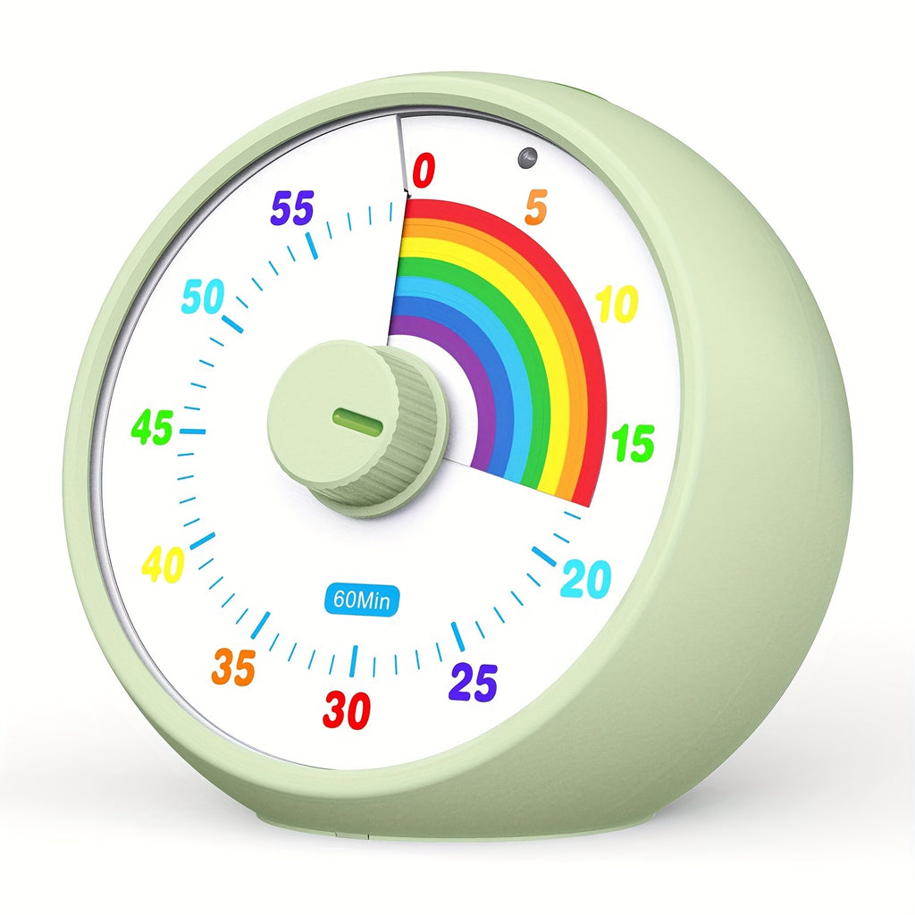 60-Minute Visual Countdown Timer | Silent, Color-Coded | Classroom, Office & Kitchen
