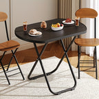 Foldable Tray Table – No Assembly TV Dinner Tray for Eating on Bed Sofa Living Room, Stable Snack Table, Normal & Large, Black White Walnut