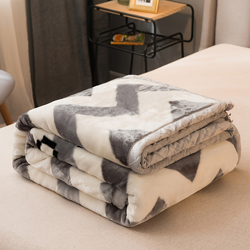 Extra Large Thickened Raschel Throw Blanket Double Layer Ultra Soft All Season Machine Washable Animal Theme Decor 7 Colors 2 Sizes