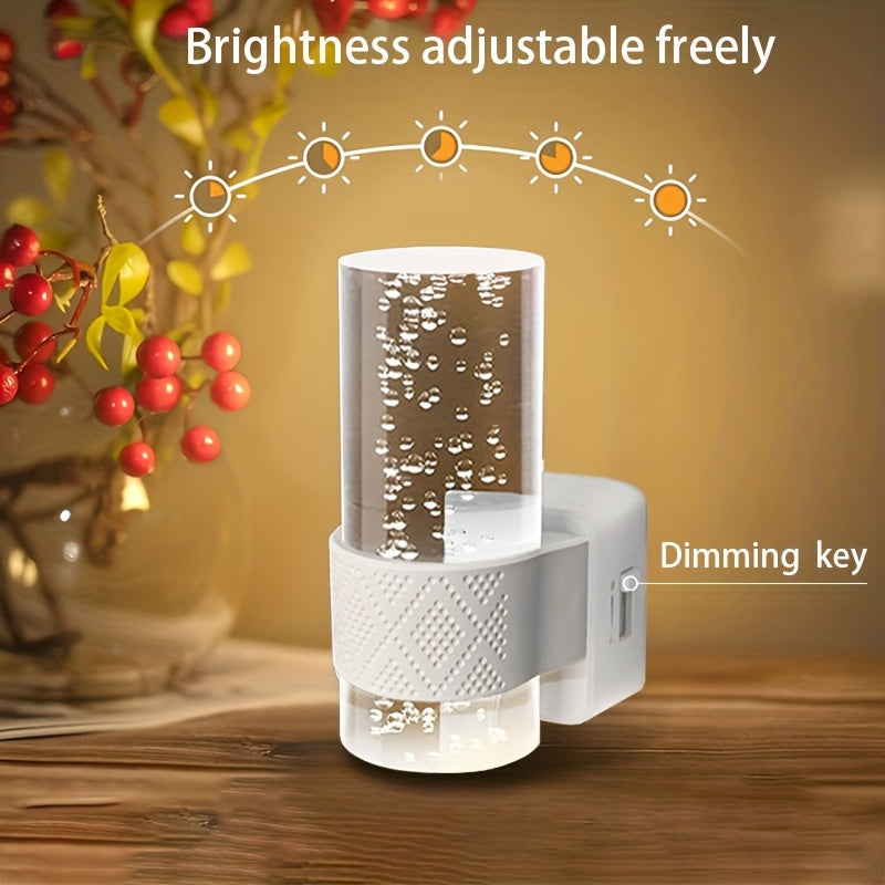 LED Night Light Plug Into Wall, 2 Pack Dimmable 3000K Warm White with Auto Light Sensor, Adjustable Brightness, Modern Design for Hallway Bedroom Nursery Bathroom – No Batteries Needed
