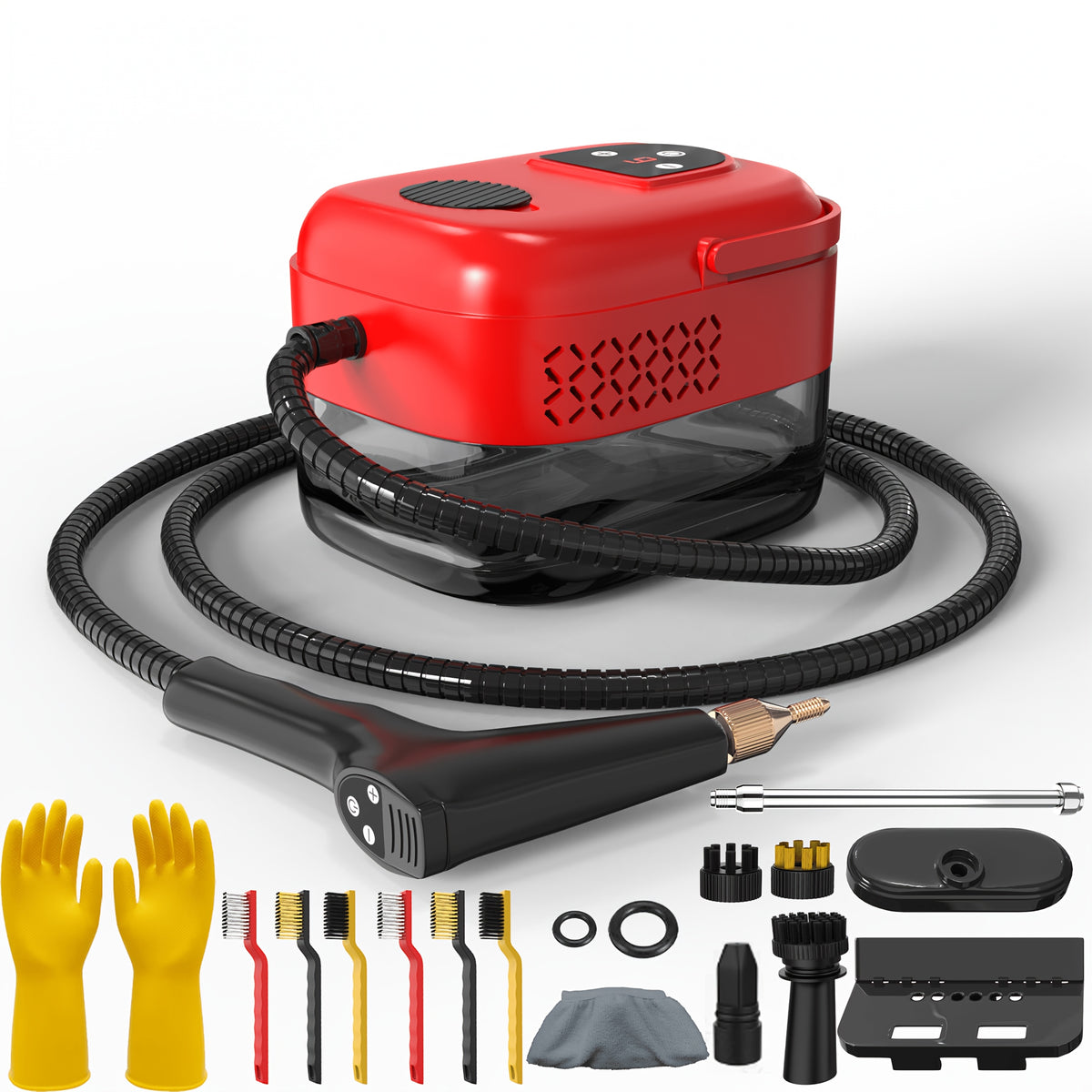 Handheld High-Pressure Steam Cleaner – High-Temperature, LCD Display, Multi-Speed Control | Carpet, Kitchen, Sofa & Tile Cleaning