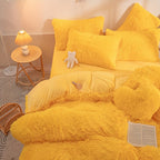 Plush Duvet Cover Set 3 Piece Ultra-Soft Warm Comforter Cover Twin Full Queen King 8 Colors for Bedroom Guest Room Dorm