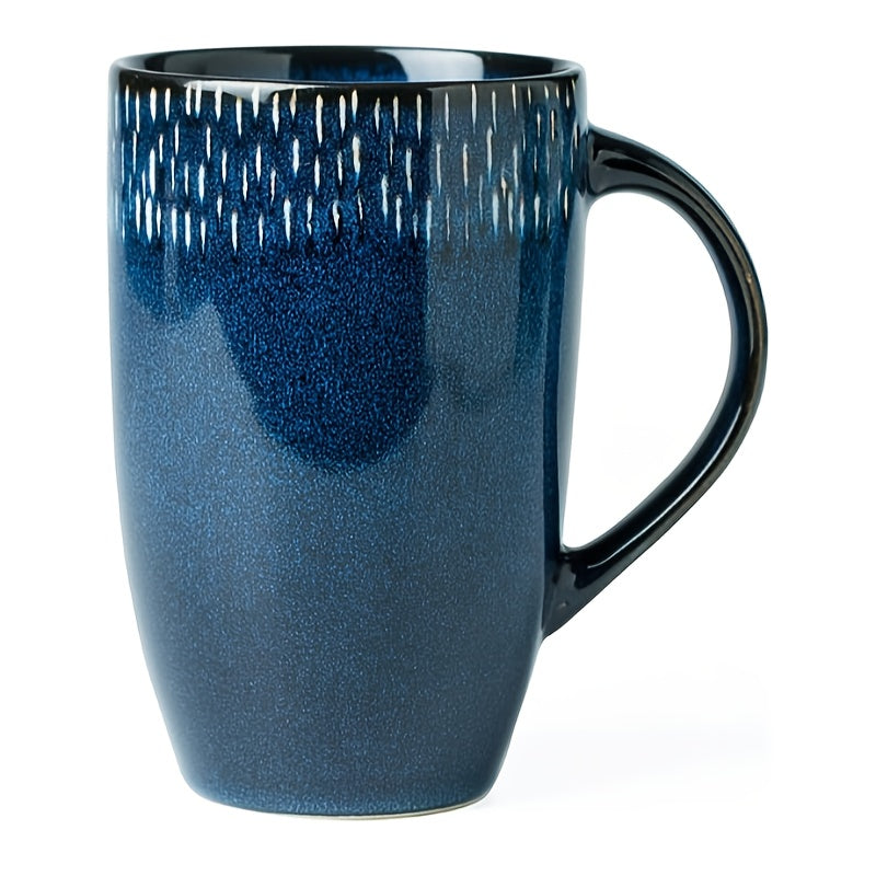 Large Ceramic Coffee Mug with Big Handle Microwave & Dishwasher Safe Extra Large Tea Cup for Office Home - Pink Violet Star Blue | Nuvia Haven