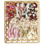 Boho Dried Flower Bouquet with Pampas Grass - Bohemian Wedding Centerpiece, Cake Flowers & Groom Boutonniere, Long-Lasting Botanical Arrangement for Home & Event Decor