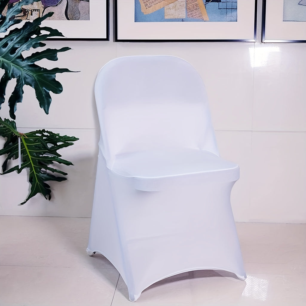 30-Pack Stretch Spandex Chair Covers Universal Washable Removable Slipcovers for Wedding Party Dining Room Banquet Event Black White