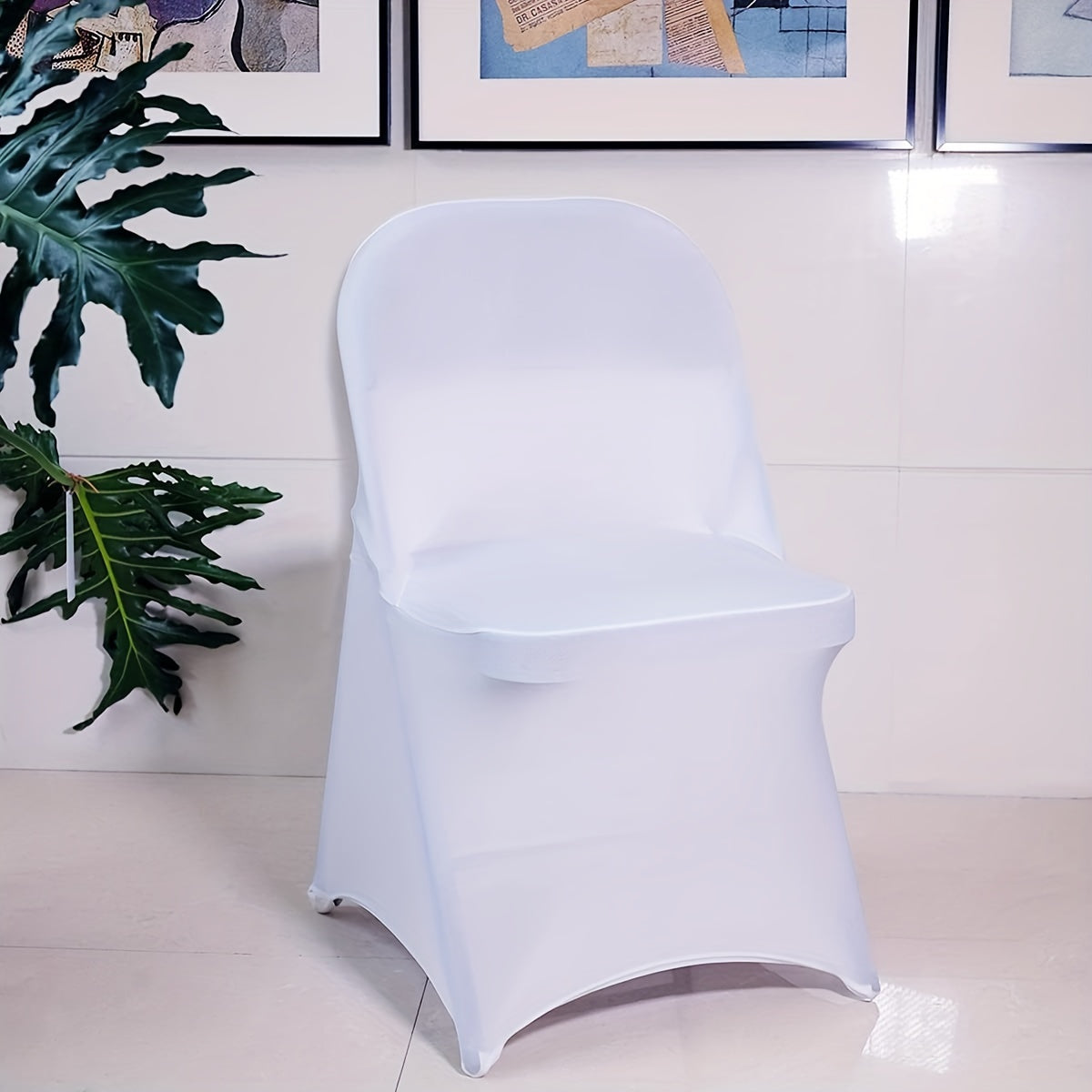 30-Pack Stretch Spandex Chair Covers Universal Washable Removable Slipcovers for Wedding Party Dining Room Banquet Event Black White