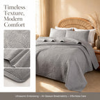 Quilted Bedspread Set Lightweight Cooling Coverlet with Pillow Shams Twin Queen King Soft Breathable Summer Bedding Set Machine Washable