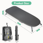 Tabletop Ironing Board Small Portable with 2 Heat-Resistant Covers & Holder – Non-Slip Feet, Compact Design for Home & Travel | Grey, Beige, Blue, Pink, Black