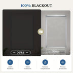 Blackout Roller Shades for Windows, Cordless Room Darkening Window Blinds, Thermal Insulated UV Protection, Easy Install for Bedroom Living Room Office