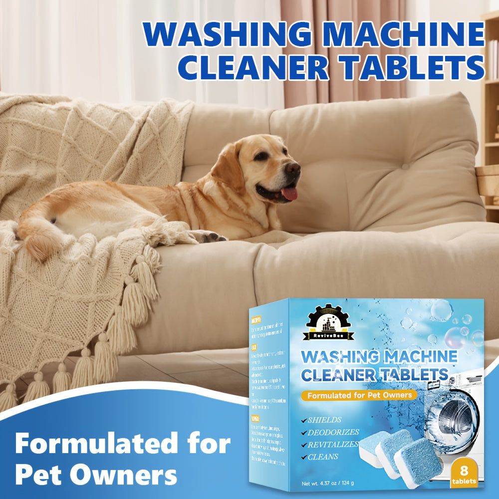 Washing Machine Cleaner & Descaler Tablets – Deep Cleaning for HE Front Loader & Top Load Washers, Removes Odor, Drum & Tub Seal Cleaner, Septic Safe, 7 to 40 Pack