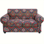 Boho Floral Sofa Slipcover Set with Separate Seat Cushion Covers – Washable Stretch Couch Cover for Armchair Loveseat Sofa, Drawstring Fit, Pet Friendly, 6 Colors