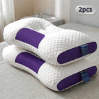 Ergonomic Neck Pillow 2-Pack with 3D Honeycomb Mesh Surface, Breathable Cooling Anti-Sweat Sleep Pillow, Soft Supportive Cushioning for Side and Back Sleepers
