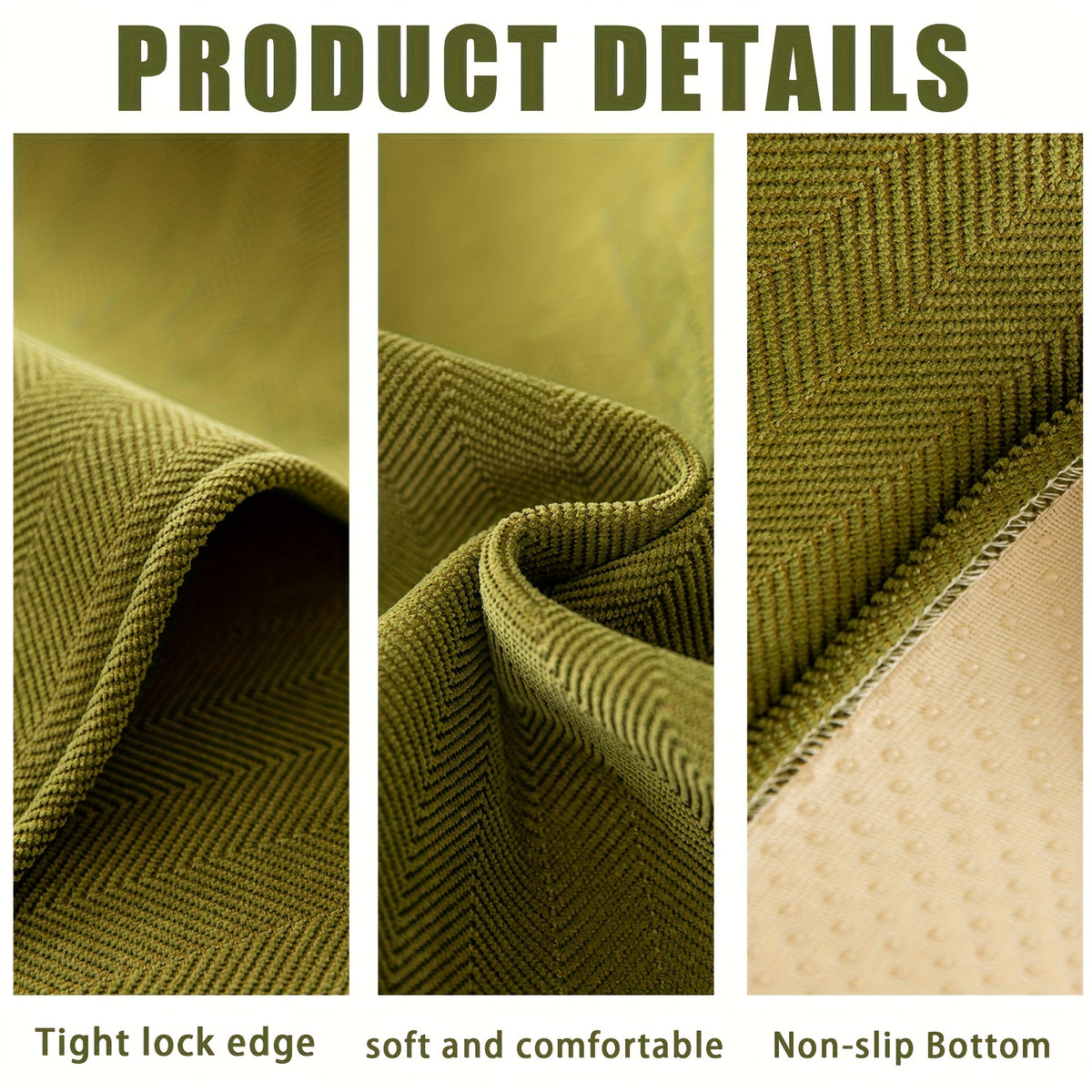 Chenille Ribbed Sofa Cover – Pet-Friendly Non-Slip Stretch Slipcover, Machine Washable Sofa Protector for 2, 3 & 4-Seater and Sectional Sofas, Modern Living Room Couch Cover