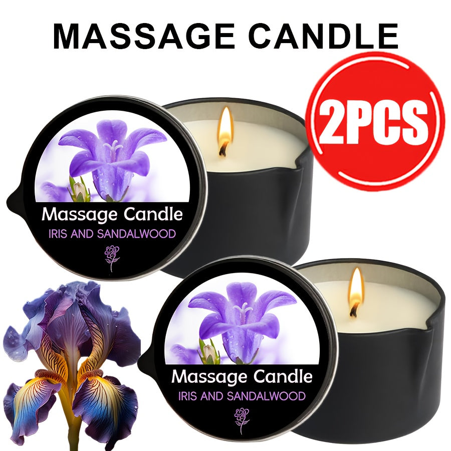 2-in-1 Soy Wax Massage Oil Candle Essential Oil Scented Warm Moisturizing Body Lotion Luxury Spa Candle Gift Set for Women Nail Salon Pedicure Wedding Christmas Valentine 1pc 2pc 6pc 17 Scents
