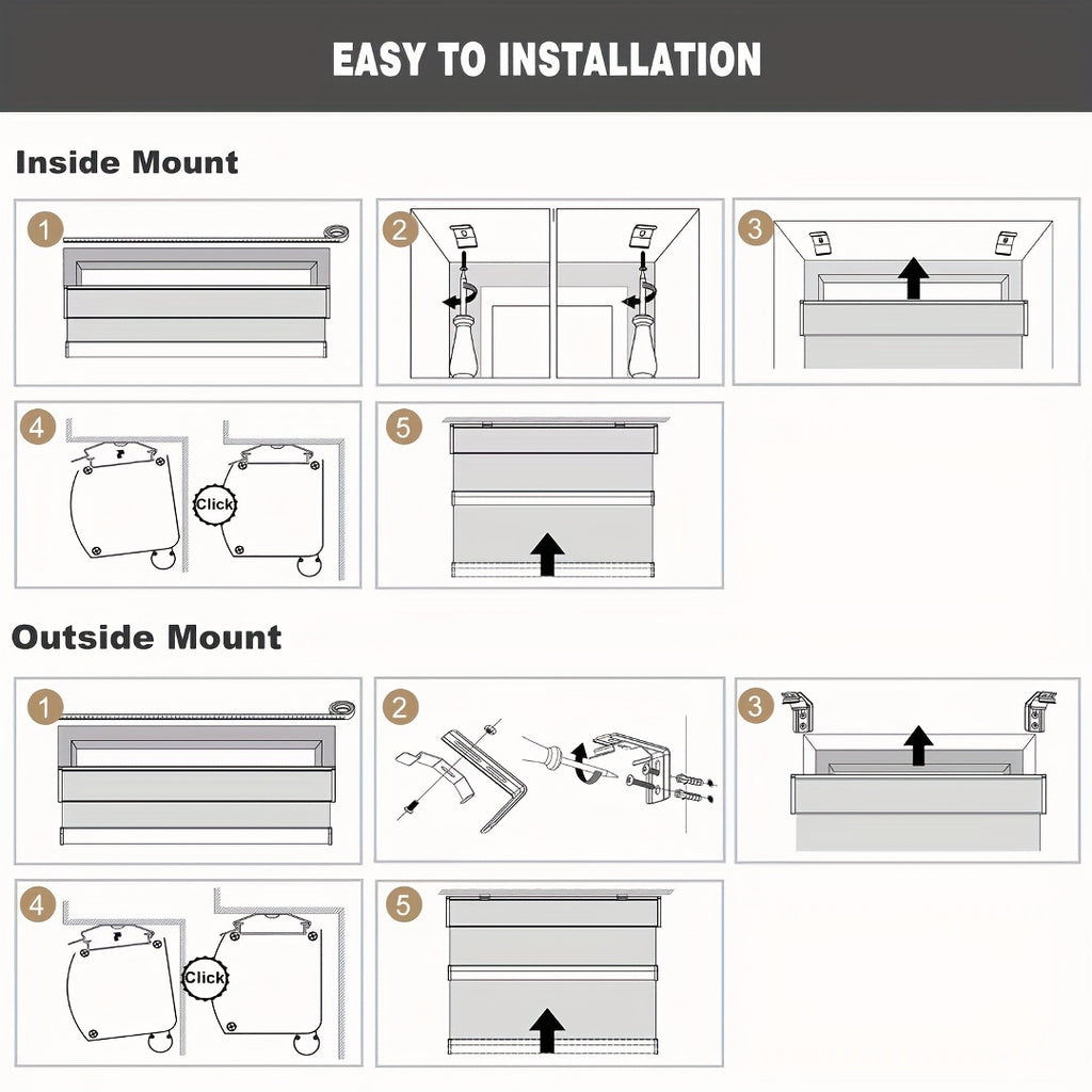Blackout Roller Shades for Windows, Cordless Room Darkening Window Blinds, Thermal Insulated UV Protection, Easy Install for Bedroom Living Room Office