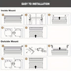 Blackout Roller Shades for Windows, Cordless Room Darkening Window Blinds, Thermal Insulated UV Protection, Easy Install for Bedroom Living Room Office