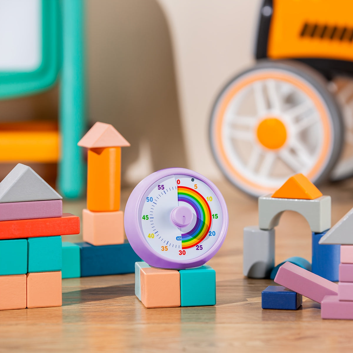 60-Minute Visual Countdown Timer | Silent, Color-Coded | Classroom, Office & Kitchen