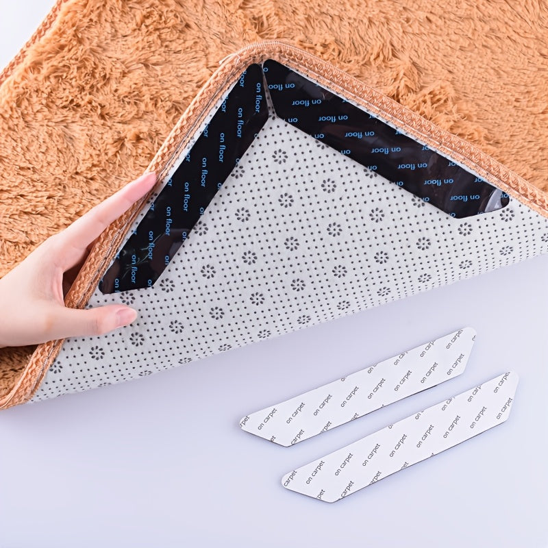 Non-Slip Rug Grippers for Hardwood Floors – Washable & Reusable Anti-Slip Carpet Rug Pads for Tile, Laminate & Wood Floors, 24 or 48 Pack
