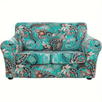 Boho Floral Sofa Slipcover Set with Separate Seat Cushion Covers – Washable Stretch Couch Cover for Armchair Loveseat Sofa, Drawstring Fit, Pet Friendly, 6 Colors