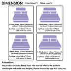 Tech Print Fitted Sheet Set 3 Piece - Digital Geometric Pattern Deep Pocket 15 Inch Bed Sheet with 2 Pillowcases Twin Full Queen King All Seasons