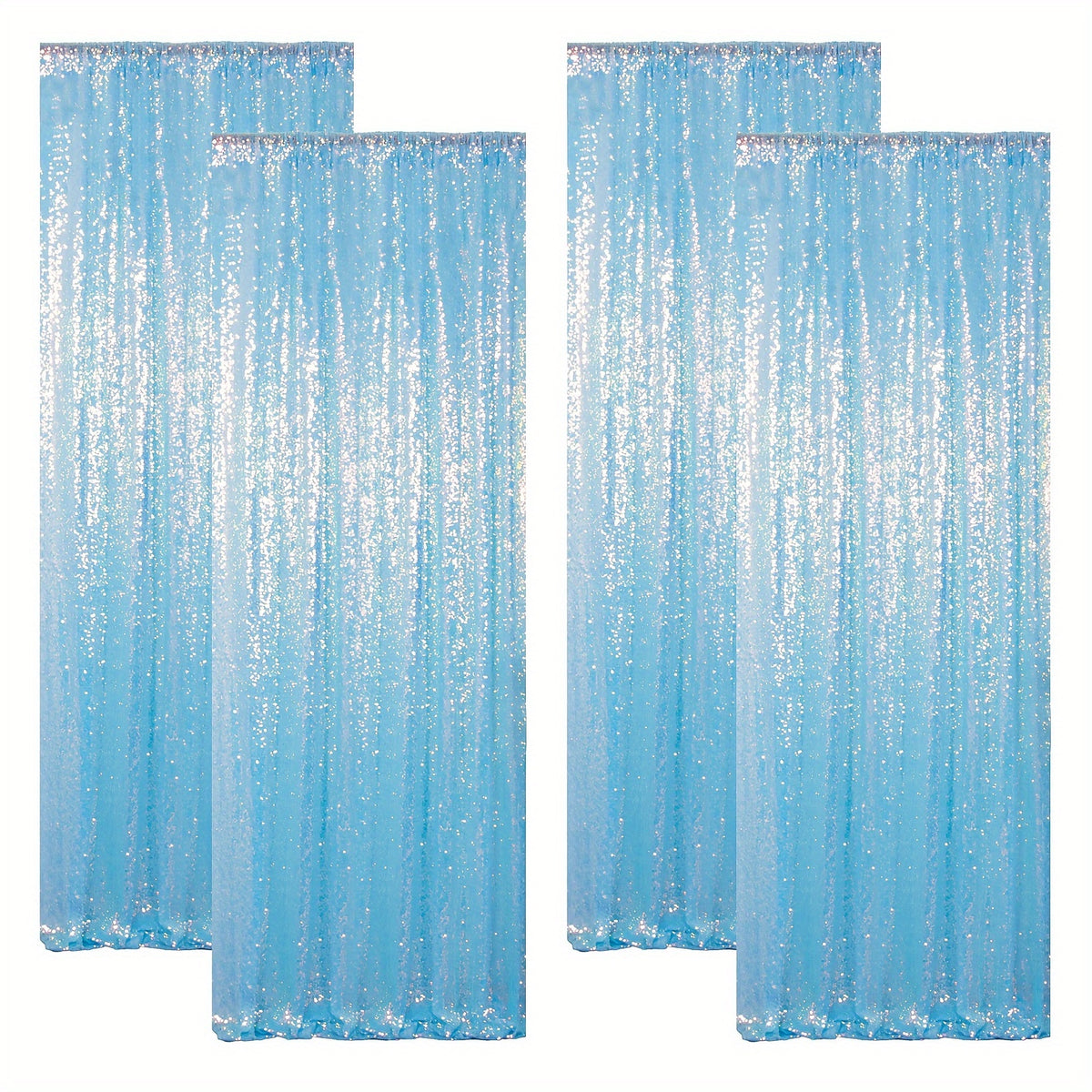 Sequin Backdrop Curtains – Glitter Party & Wedding Background Panels, 2ft×8ft per Panel, 4/6/8 Panel Sets, 29 Colors for Birthday, Stage, Bridal & Event Decor