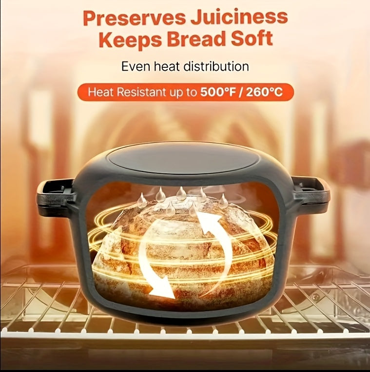 Cast Iron Dutch Oven Set 2-in-1 5.1QT Dutch Oven and 1.9QT Skillet Lid with Accessories Induction Oven Campfire Safe Holiday Cooking Kit for Soups Stews Baking Frying Camping BBQ