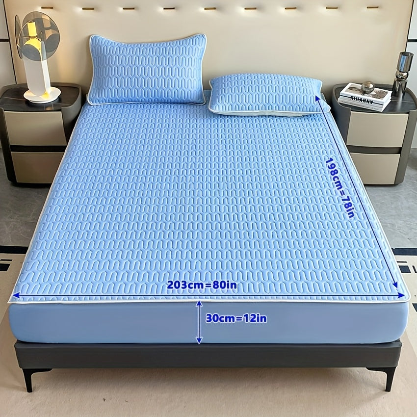 Cooling Stretch Fitted Bed Sheet Soft Breathable Moisture-Wicking Non-Slip Polyester Machine Washable Twin Full Queen King Pink Grey Blue Beige Bedroom Bedding