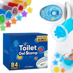 Toilet Bowl Cleaner Gel Stamps with Dispenser – Dissolves Yellow Scale, Water & Urine Stains, Auto-Release Per Flush, Air Freshening Scent, for Toilet, Wash Basin, Bathroom & RV