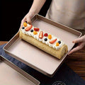 11 Inch Non-Stick Square Baking Pan Carbon Steel Jelly Roll Tray - Oven Baking Sheet for Cake Rolls Cookies Nougat Puff Pastry
