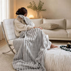 Soft Plush Throw Blanket – Thick Warm Fuzzy Cozy Blanket for Couch, Bed, Office & Travel | 4 Sizes, 4 Colors | Great for Gifts & Room Decor
