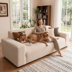Sofa Slipcover with Skirt – Stretch Jacquard Full Coverage Couch Cover, Pet Proof Non-Slip Machine Washable, Fits 1 2 3 4 Seater Sofa for Living Room Bedroom, All Season Furniture Protector