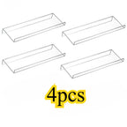 Expandable Acrylic Spice Rack Drawer Organizer Insert – Slanted Clear Spice Tray for Kitchen Drawer & Countertop, 4/6/8 Pack