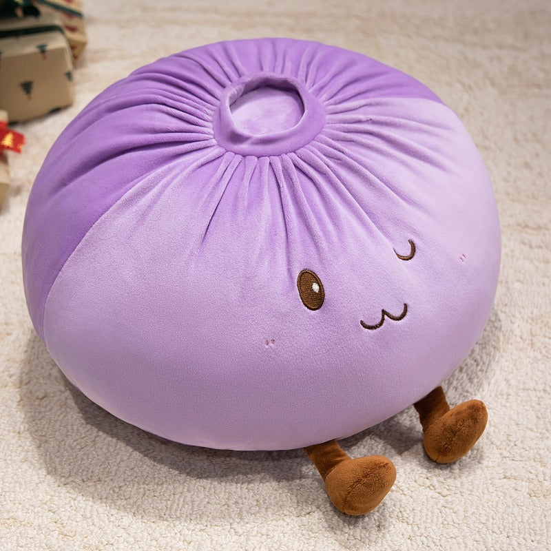 Dumpling Plush Pillow – Cute Korean Bun Stuffed Cushion for Bedroom, Sofa & Office Nap | Soft Fluffy Kawaii Decor Pillow | Hand Washable | White, Pink, Orange