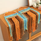 Bohemian Woven Wall Hanging Tapestry Sunrise Sunset Design Boho Wall Decor for Living Room Bedroom Wedding Valentine's Day Thanksgiving Home Decor Woven Tapestry Wall Art Aesthetic Room Decor Gift