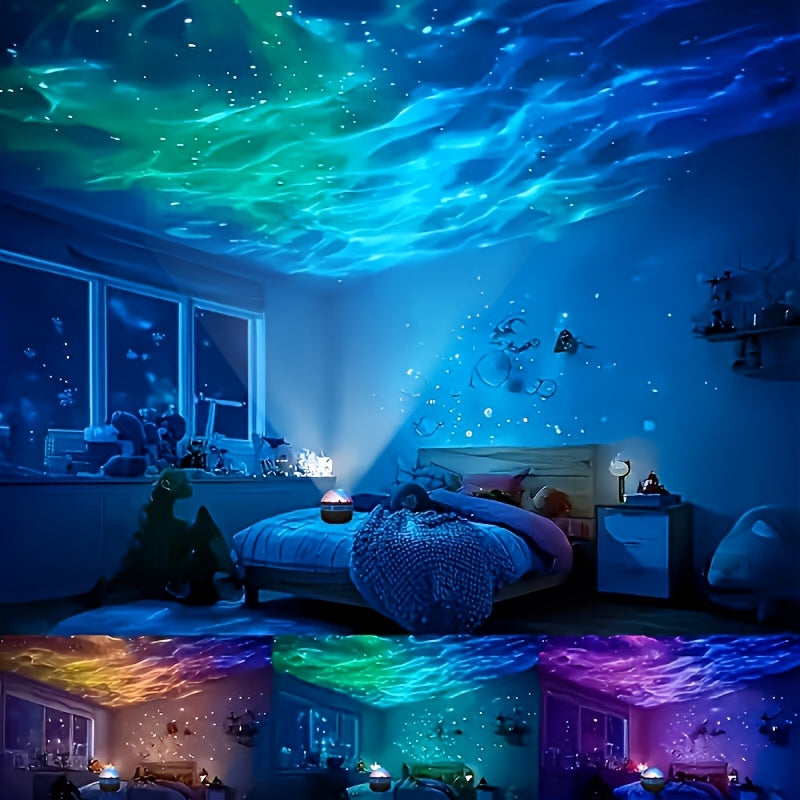 Starry Sky Mood Light – Milky Way Design 7-Color USB Frosted Glass Table Lamp with Remote Control for Bedroom Party Decor
