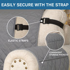 Universal Fit Sofa Slipcover Protector Washable 3 4 Seater, 5-Layer Quilted Pet-Friendly Couch Cover with Elastic Straps – Recliner & Loveseat Compatible, Non-Slip Furniture Protector for Living Room