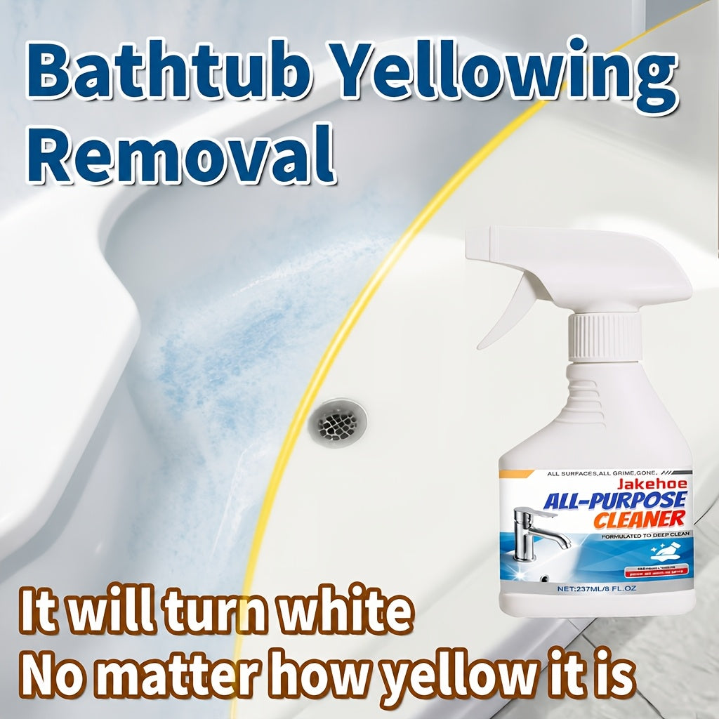 Multi-Surface Bathroom Cleaner Liquid 8.01oz – Non-Toxic Ceramic & Toilet Yellowing Remover, Powerful Cleaning Agent Safe for Bathrooms, Kitchens, Floors, Sinks, Stainless Steel & Alloy Metals
