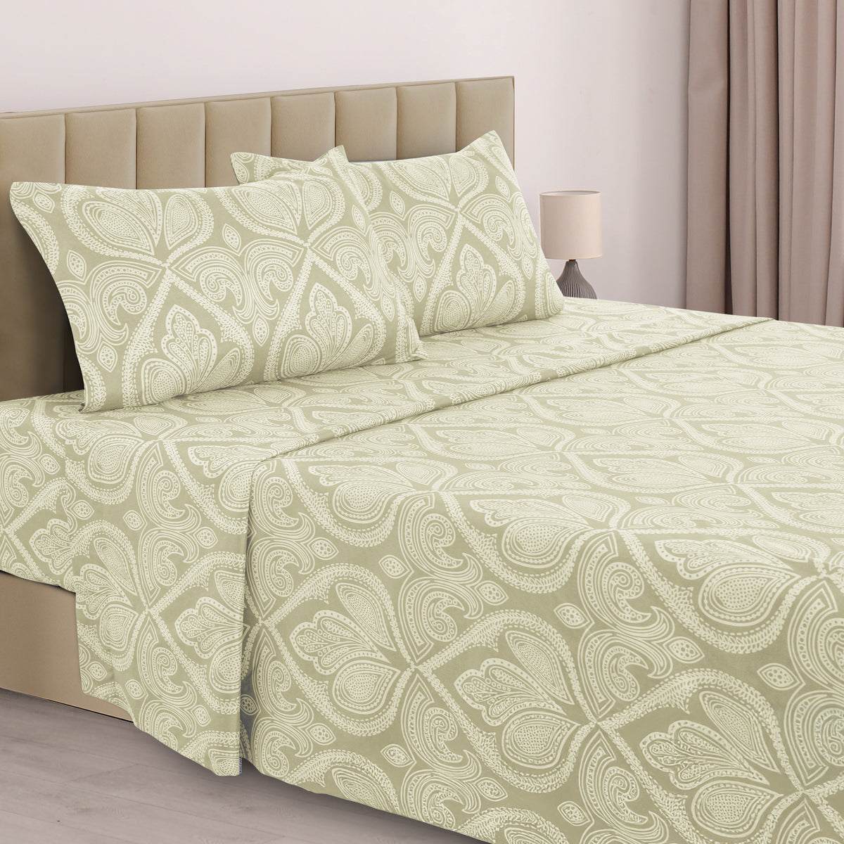 Paisley Bed Sheet Sets Queen King Twin Full Cal King – Soft Brushed Microfiber Deep Pocket Fitted Sheet & Pillowcases, Wrinkle Free