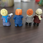 Resin Animal Figurines Set of 5 Cute Otter Mouse Handmade Mini Statues Fantasy Art Dolls Home Decor Shelf Desk Decoration Festival Gift