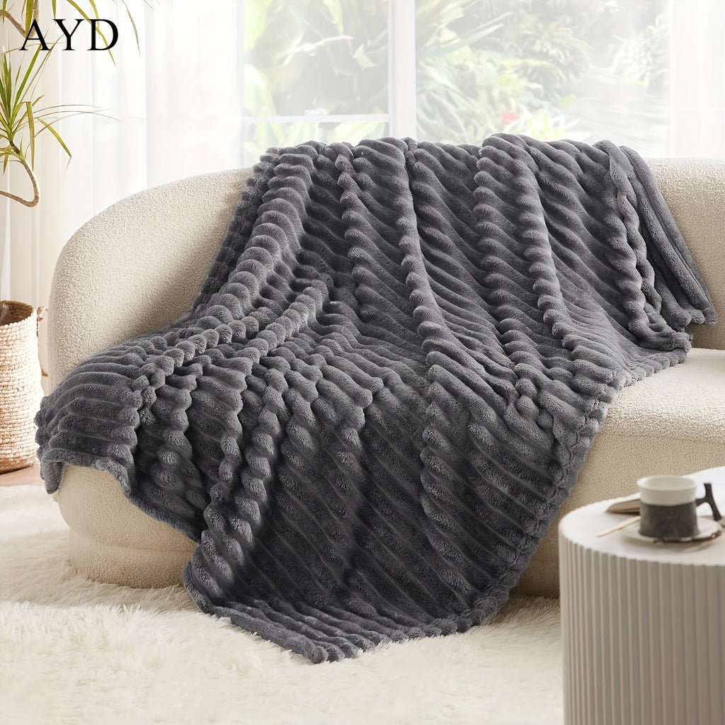 Faux Rabbit Fur Blanket Ultra-Soft Plush Throw for Bed & Couch – Lightweight Cozy Blanket in 8 Colors, Twin to King Size, Safe for Kids & Adults