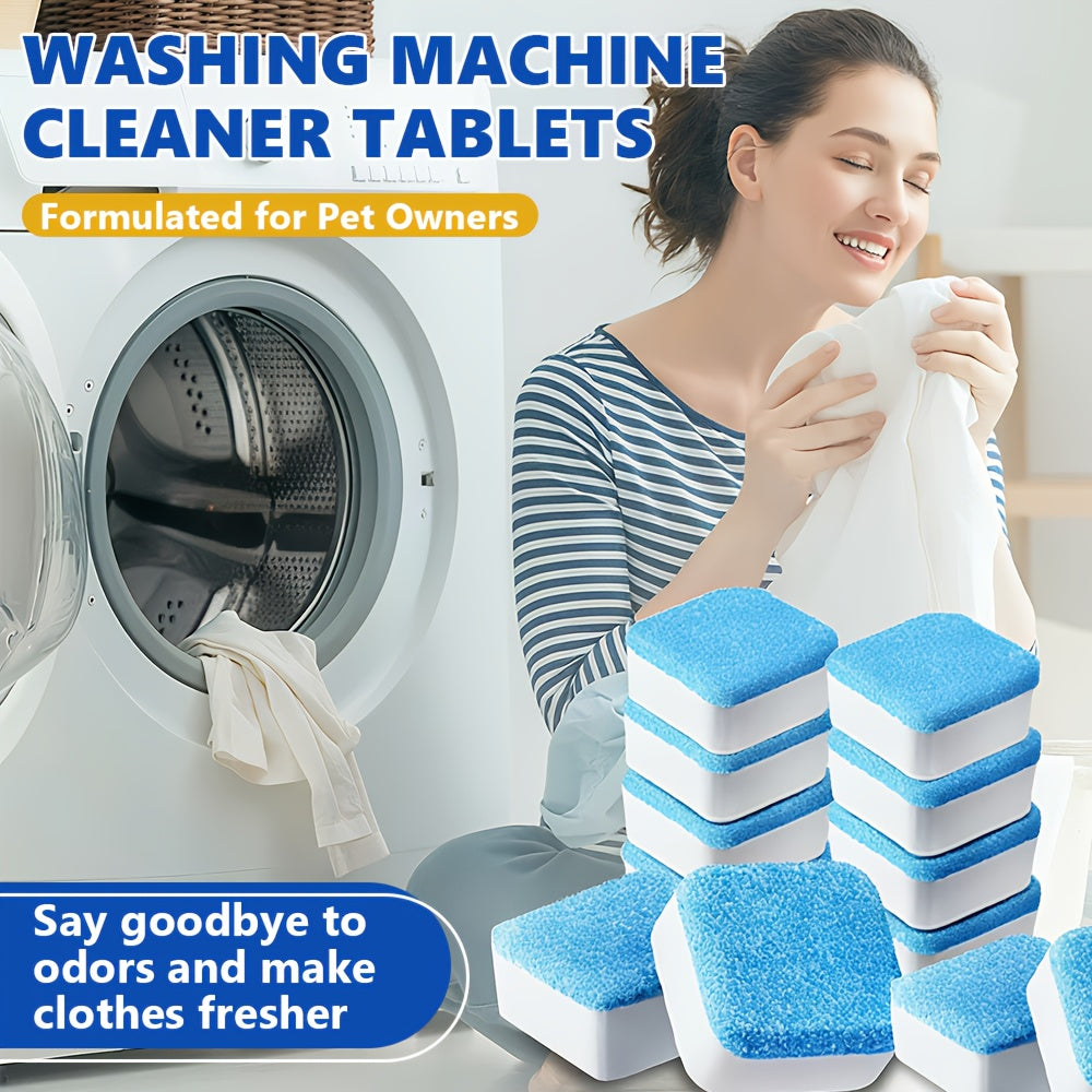 Washing Machine Cleaner & Descaler Tablets – Deep Cleaning for HE Front Loader & Top Load Washers, Removes Odor, Drum & Tub Seal Cleaner, Septic Safe, 7 to 40 Pack