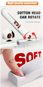 Mini Sponge Mop Set of 2 Adjustable Handle 4 Reusable Heads Self Squeezing Super Absorbent Portable Cleaner for Bathroom Kitchen Car Window Glass Home Office